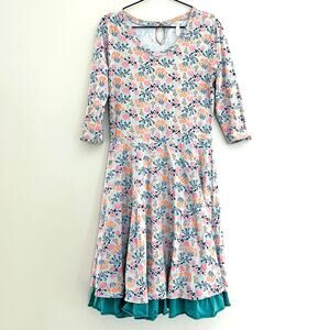 Matilda Jane x Joanna Gaines Ruffle Dress “Down on the Farm” Floral Green Medium